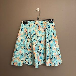 multicolored skater skirt